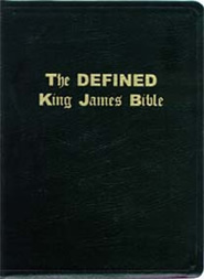 The Defined KJV Bible Large Print Black Genuine Leather