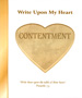 Write Upon My Heart: Contentment Character Book