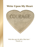 Write Upon My Heart: Courage Character Book