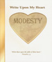 Write Upon My Heart: Modesty Character Book